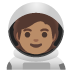 astronaut, medium skin tone